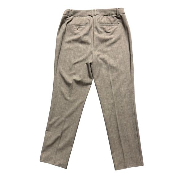Talbots Modern Bi-Stretch High Waist Straight Pants Houndstooth Brown Size 8 - Picture 3 of 10